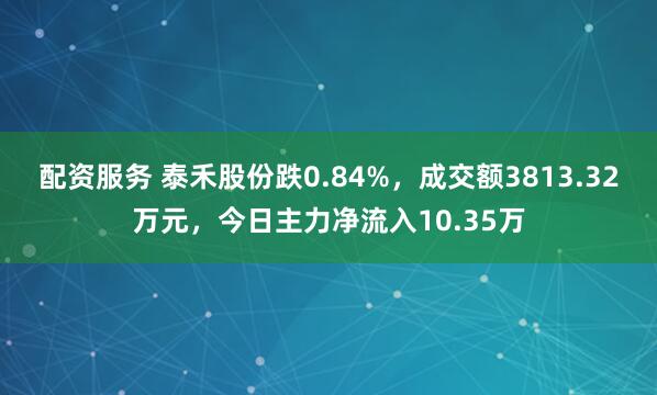 配资服务 泰禾股份跌0.84%，成交额3813.32万元，今日主力净流入10.35万